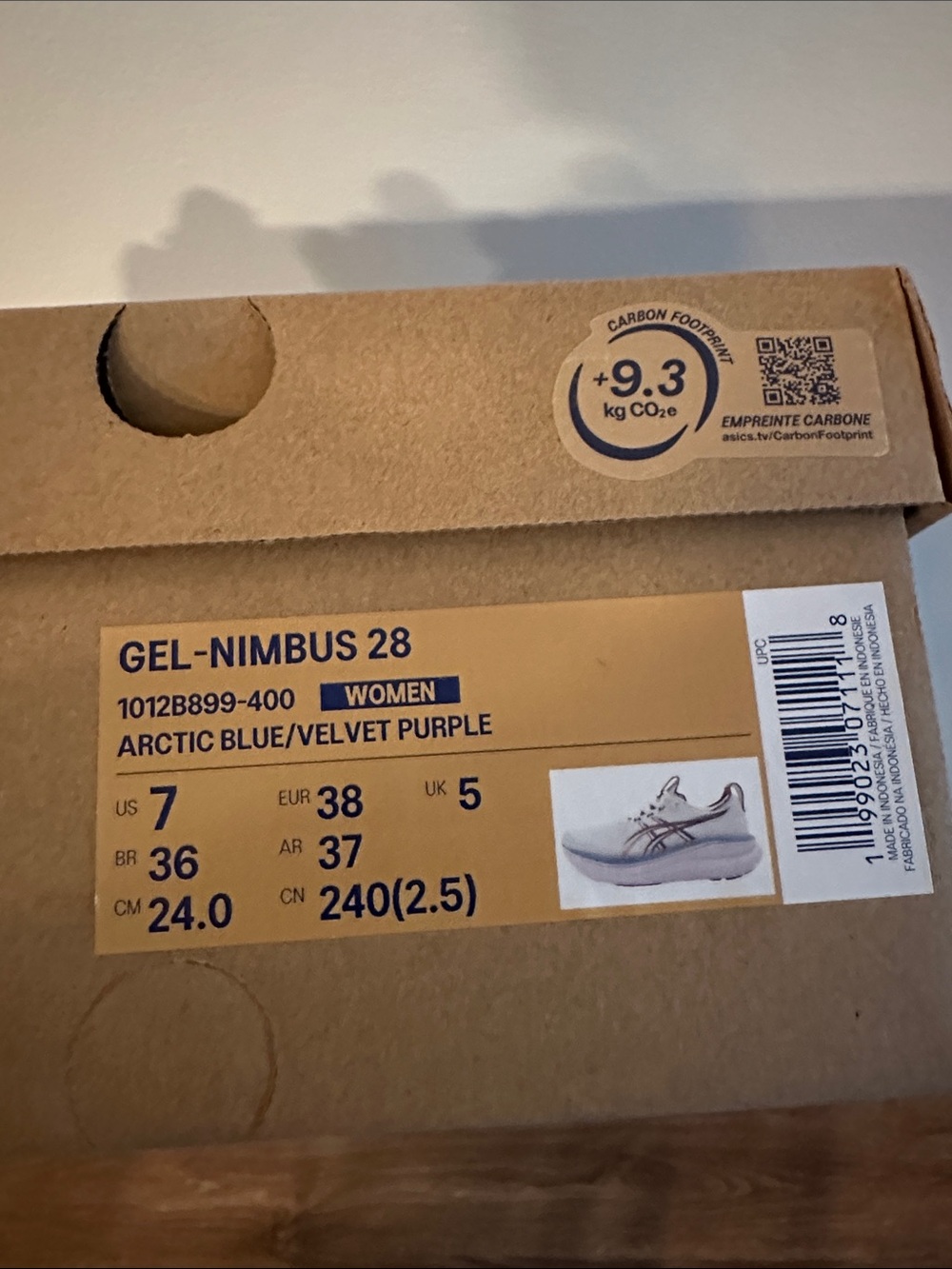 NWT Asics Gel Nimbus 28 Women's Running Sneakers - Size 7 - Picture 7 of 7